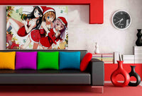 Anime Hentai Mädchen Weihnachten Leinwandbild AK Art Wanddeko Wandbild TOP XXL