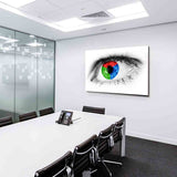 Bunte Augen Iris Leinwandbild AK ART Wanddeko Wandbild Made in Germany TOP XXL