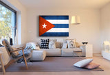 Flagge Cuba Leinwandbild AK ART Wanddeko Wandbild Made in Germany TOP XXL