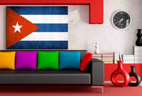 Flagge Cuba Leinwandbild AK ART Wanddeko Wandbild Made in Germany TOP XXL