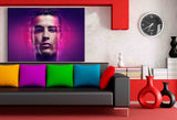 Cristiano Ronaldo Gesicht Leinwandbild AK ART Wanddeko Wandbild Made in Germany