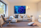 Blaue Rose Leinwandbild / AK Art Bilder / Mehrfarbig + Kunstdruck XXL Wandbild