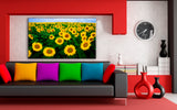 Sonnenblumen Leinwandbild / AK Art Bilder / Mehrfarbig + Kunstdruck XXL Wandbild