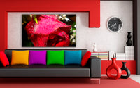 Rose Leinwandbild / AK Art Bilder / Mehrfarbig + Kunstdruck XXL Wandbild Blume