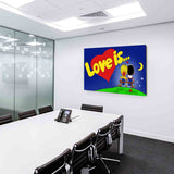 Love is Leinwandbild AK Art Bilder Mehrfarbig Wandbild Premium Kunstdruck XXL