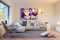 Anime / Liebespaar Leinwandbild AK Art Bilder Mehrfarbig Wandbild Premium XXL