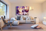 Anime / Liebespaar Leinwandbild AK Art Bilder Mehrfarbig Wandbild Premium XXL