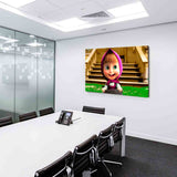 Mascha und der Bär Freude Leinwandbild AK Art Studio Wanddeko Wandbild TOP XXL