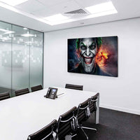 Joker Grinsen Leinwandbild / LaraArt Bilder / Mehrfarbig + Kunstdruck XXL f10