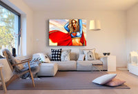 Super Woman Leinwandbild LaraArt Bilder Mehrfarbig Wandbild MARVEL FANART TOP