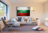 Flagge Bulgarien Leinwandbild AK Art Bilder Mehrfarbig Kunstdruck Wandbild XXL