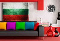 Flagge Bulgarien Leinwandbild AK Art Bilder Mehrfarbig Kunstdruck Wandbild XXL