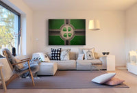 Flagge Irisch Leinwandbild AK Art Bilder Mehrfarbig Kunstdruck Wandbild TOP XXL