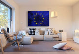 Flagge Europäische Union EU Leinwandbild AK Art Bilder Mehrfarbig Wandbild XXL
