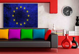 Flagge Europäische Union EU Leinwandbild AK Art Bilder Mehrfarbig Wandbild XXL