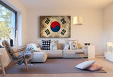 Flagge Süd Korea Leinwandbild AK Art Bilder Mehrfarbig Kunstdruck Wandbild XXL