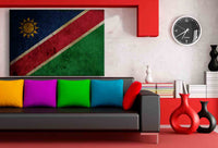 Flagge Namibia Leinwandbild Leinwand Bild Mehrfarbig Kunstdruck Wandbild TOP XXL