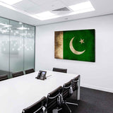 Flagge Pakistan Leinwandbild AK Art Bilder Mehrfarbig Kunstdruck Wandbild XXL