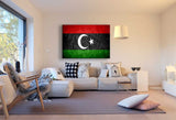 Flaggen Libyen Leinwandbild AK Art Bilder Mehrfarbig Kunstdruck Wandbild XXL