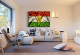 Flagge Kurdistan Leinwandbild AK Art Bilder Mehrfarbig Kunstdruck Wandbild XXL