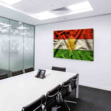 Flagge Kurdistan Leinwandbild AK Art Bilder Mehrfarbig Kunstdruck Wandbild XXL