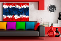 Thailand Flagge Leinwandbild AK Art Bilder Mehrfarbig Wandbild Wanddeko Kunstdruck XXL