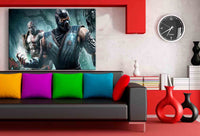 Mortal Combat Kratos Leinwandbild / LaraArt Bilder / Leinwand Bild + Mehrfarb...