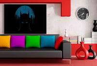 Batman Schwarz Maske Leinwandbild / LaraArt Bilder / Leinwand Bild + Mehrfarb...