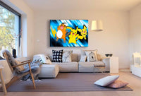 Pokemon GO Pikachu Pichu Raichu Leinwandbild AK ART Wanddeko Wandbild Kunstdruck