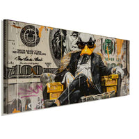 Gold-Thron Duck – Pop-Art Leinwandbild im Streetstyle mit Macht und Luxus | AK ART