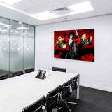 VAN HELLSING Alucard Abstrakt Leinwandbild AK Art Bilder Wanddeko Wandbild XXL