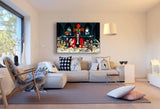 Happy Halloween Holiday Vampir Leinwandbild AK Art Bilder Wanddeko Wandbild XXL