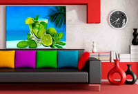 Lime & Minze Leinwandbild AK Art Bilder Mehrfarbig Wandbild Kunstdruck TOP XXL