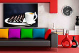 Kaffe & Kekse Leinwandbild AK Art Bilder Mehrfarbig Wandbild Kunstdruck TOP XXL