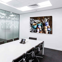 Kaffe & Makaroni Leinwandbild AK Art Bilder Mehrfarbig Wandbild Kunstdruck XXL