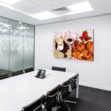 Kaffe & Croissant Leinwandbild AK Art Bilder Mehrfarbig Wandbild Kunstdruck XXL