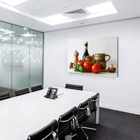 Tomaten Öl Pilze Leinwandbild AK Art Bilder Mehrfarbig Kunstdruck Wandbild XXL