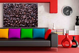 Kaffee Bohnen Makro Leinwandbild AK Art Bilder Mehrfarbig Kunstdruck Wandbild