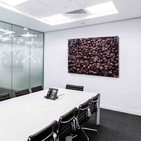 Kaffee Bohnen Makro Leinwandbild AK Art Bilder Mehrfarbig Kunstdruck Wandbild