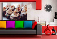 Cupcakes Leinwandbild AK Art Bilder Mehrfarbig Kunstdruck Wandbild TOP XXL