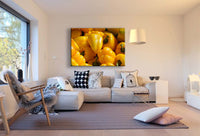 Paprika Gelb Leinwandbild AK ART Kunstdruck Mehrfarbig Wandbild Wanddeko TOP XXL