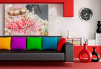 Süßigkeiten Lutscher Rosa Leinwandbild AK Art Bilder Mehrfarbig Kunstdruck XXL