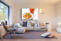 Kaviar Brot Frühstück Leinwandbild AK Art Bilder Mehrfarbig Kunstdruck Wandbild