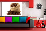 Kaffee Bohnen Sack Leinwandbild AK Art Bilder Mehrfarbig Kunstdruck Wandbild XXL