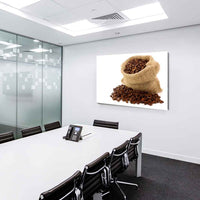 Kaffee Bohnen Sack Leinwandbild AK Art Bilder Mehrfarbig Kunstdruck Wandbild XXL