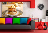 Pfannkuchen Viel Butter Leinwandbild AK Art Bilder Mehrfarbig Kunstdruck TOP XXL