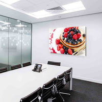 Pfannkuchen Früchte Beeren Leinwandbild AK Art Bilder Mehrfarbig Kunstdruck XXL