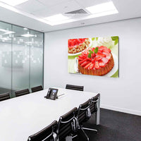 Erdbeertorte Leinwandbild AK Art Bilder Mehrfarbig Kunstdruck Wandbild TOP XXL