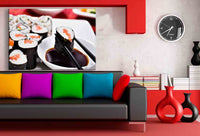 Sushi Leinwandbild AK Art Bilder Mehrfarbig Kunstdruck XXL Wandbild Wanddeko TOP