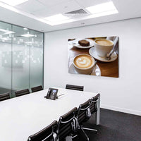 Kaffe Tasse Herz Leinwandbild AK Art Bilder Mehrfarbig Kunstdruck XXL Wandbild
